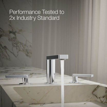Composed Widespread Bathroom Faucet with Lever Handles - Pop Up Included