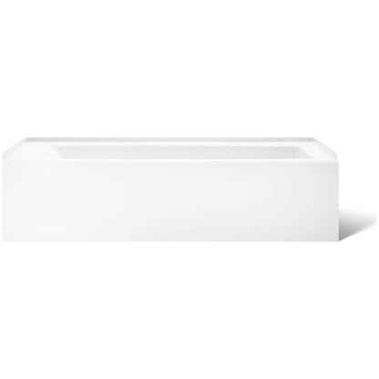 Entity 60" x 30" Three Wall Alcove Acrylic Soaking Tub with Right Drain
