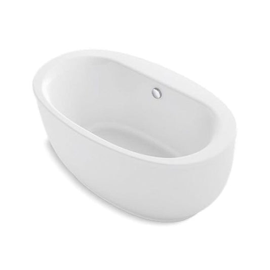 Sunstruck® Freestanding Tub, 60 x 34 x 25-1/4 in, Center Drain, White