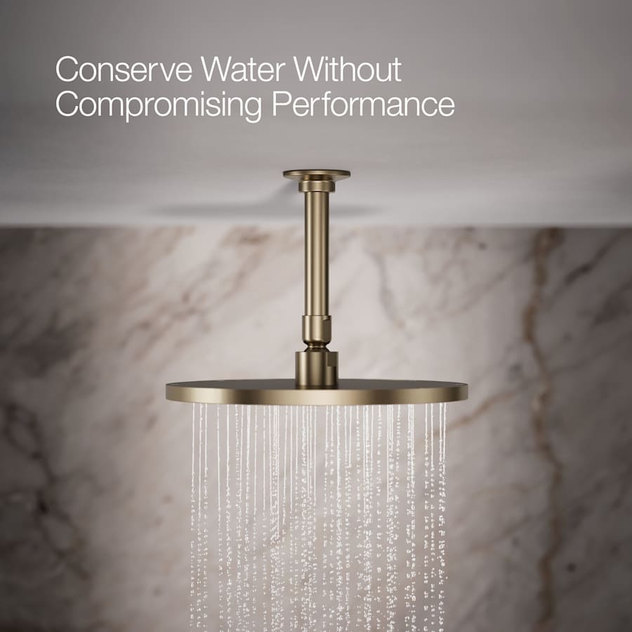 Contemporary Round 10" Single Function 2.5 GPM Rainhead with MasterClean Sprayface and Katalyst Air-Induction Technology