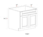 Vanity Sink Base Cabinet - 27"W x 34- 1/2"H x 21"D