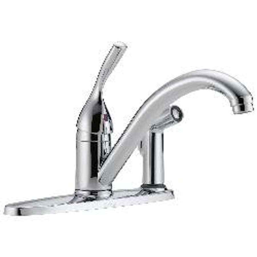 Classic Kitchen Faucet, Deck Mount, ADA, 1 Lever Handle, 3-Hole, Chrome