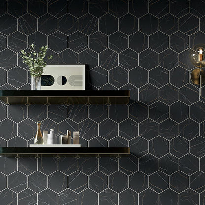 Perpetuo Infinite Black Hexagon 8X8 Matte