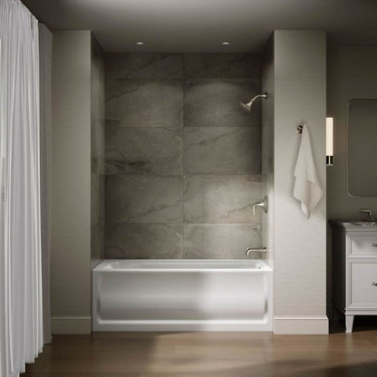 Bancroft Collection 60" Three Wall Alcove Soaking Bath Tub with Right Hand Drain
