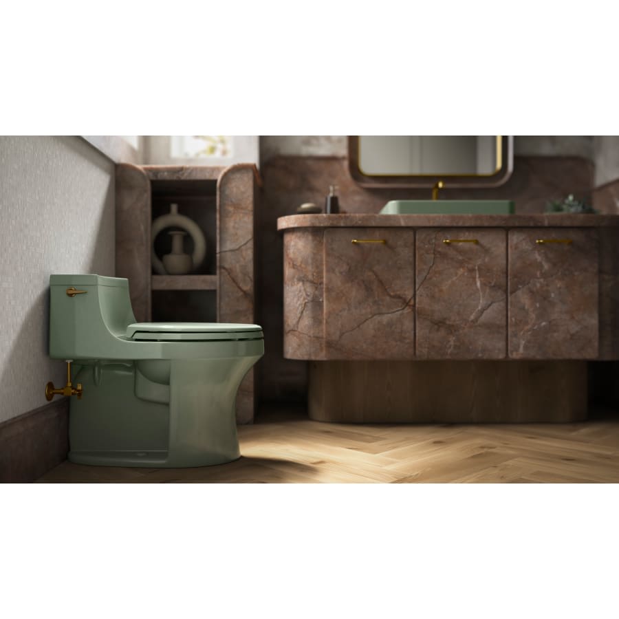 San Souci 1.28 GPF Elongated One-Piece Comfort Height Toilet with AquaPiston Technology - Seat Included