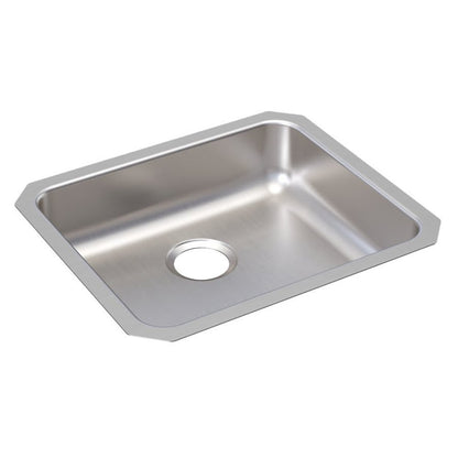 Lustertone™ Classic Single Bowl Kitchen Sink, Under Mount, ADA, 21-1/2 x 18-1/2 in, 5-3/8 in Bowl Depth, 18 ga Lustrous Satin Steel, Stainless