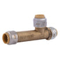 Max™ Tee, 3/4 in, Push, Brass