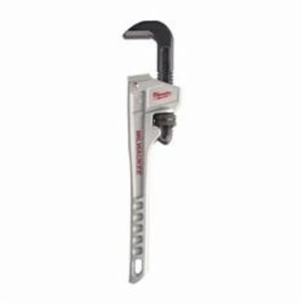 OVERBITE JAW Pipe Wrench, 14 in OAL, Hook Jaw, Aluminum Handle