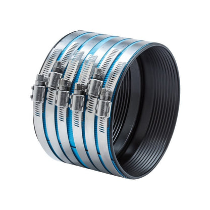 Heavy Duty Coupling, 5 in, No Hub, Stainless Steel