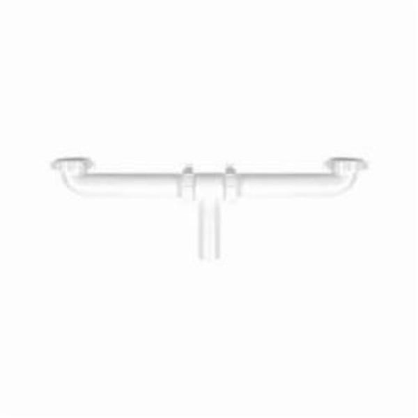 Continuous Waste, Center Outlet, 1-1/2 in, Polypropylene, White