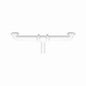 Continuous Waste, Center Outlet, 1-1/2 in, Polypropylene, White