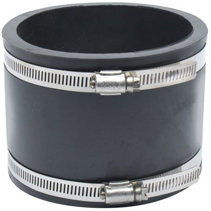 Transition Coupling, 4 in, Asbestos Cement Fiber/Ductile Iron x Asbestos Cement Fiber/Ductile Iron, Flexible PVC