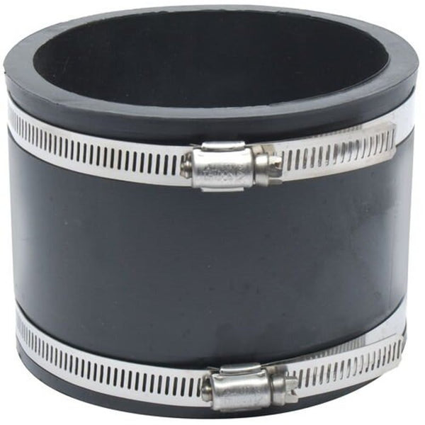 Transition Coupling, 4 in, Asbestos Cement Fiber/Ductile Iron x Asbestos Cement Fiber/Ductile Iron, Flexible PVC