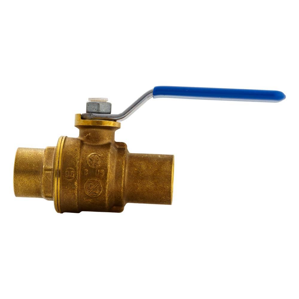 3/4 in. Brass Sweat x Sweat Full Port Ball Valve