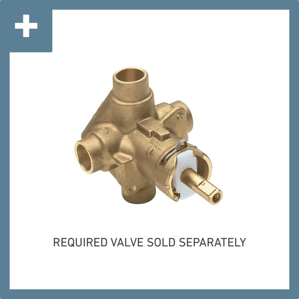 Traditional Tub and Shower Trim Package with Single Function Shower Head - Less Valve