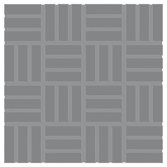 Color Wheel Mosaic Suede Gray Hexagon 1.5X1.5 Glossy