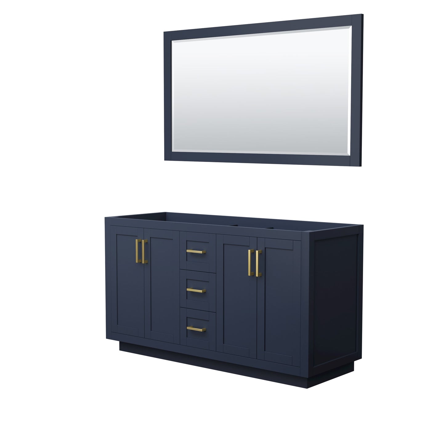 Miranda Double Bathroom Vanity - 59.25W x 33H x 21.75D