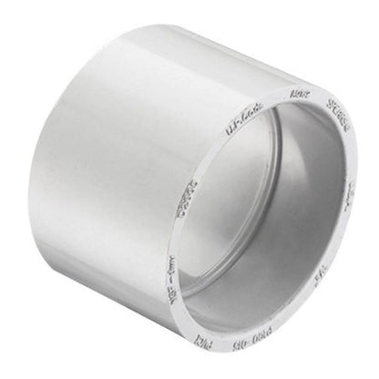 Coupling, 8 in, Hub, DWV, PVC