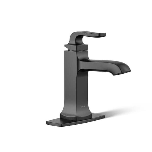 KOHLER Rubicon Single Hole Single Handle Bathroom Faucet in Matte Black R29402-4D-BL
