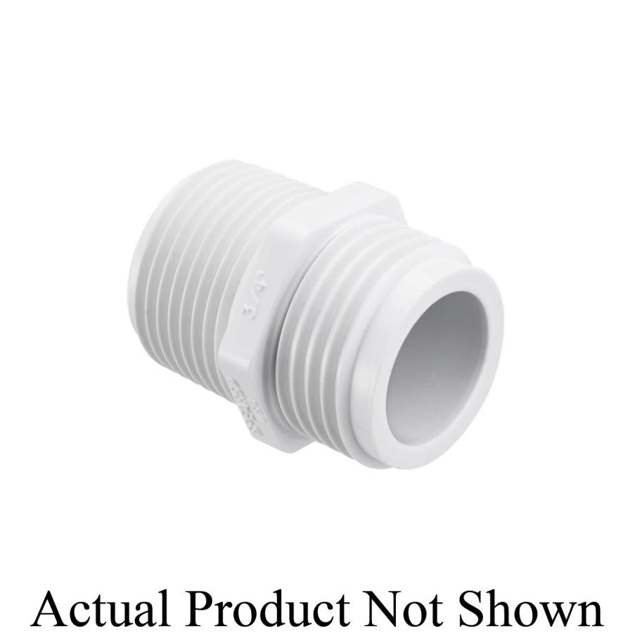 Transition Pipe Nipple, 3/4 x 1/2 in L MNPT, HDPE, SCH 40/STD