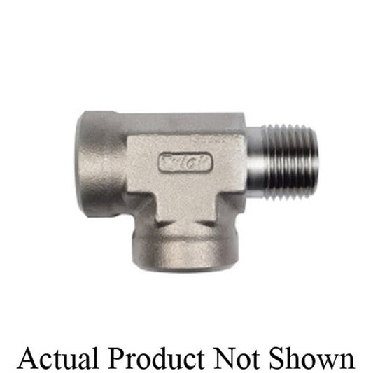 Tee, 1/4 in, FNPT x MNPT x FNPT, 316/316L Stainless Steel