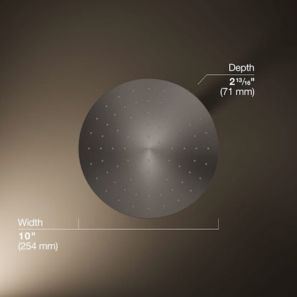 Contemporary Round 10" Single Function 2.5 GPM Rainhead with MasterClean Sprayface and Katalyst Air-Induction Technology