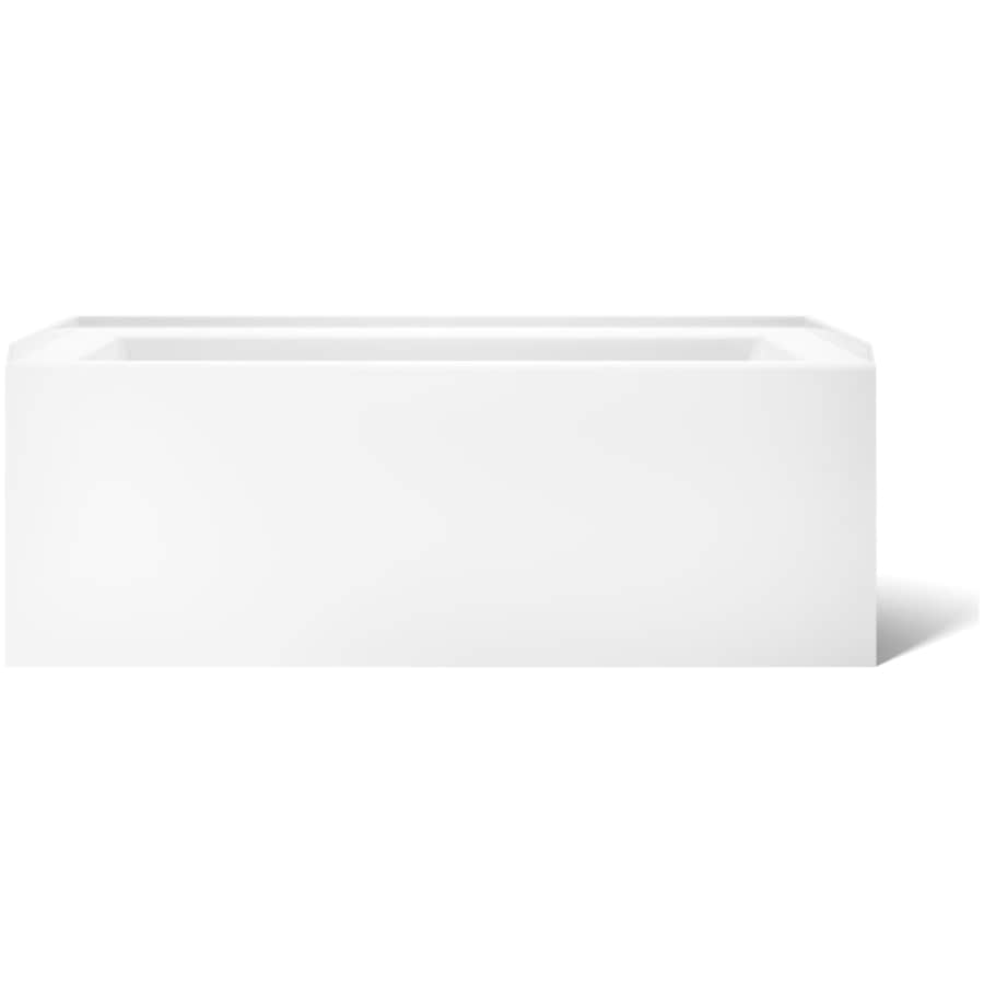 Underscore 60" Soaking Bathtub for Three Wall Alcove Installation with Left Drain and 68 Gallon Water Capacity