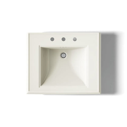 Memoirs Classic 27" Fireclay Pedestal Bathroom Sink with 3 Holes Drilled and Overflow