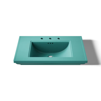 Memoirs Stately 30" Fireclay Pedestal Bathroom Sink with 3 Holes Drilled and Overflow