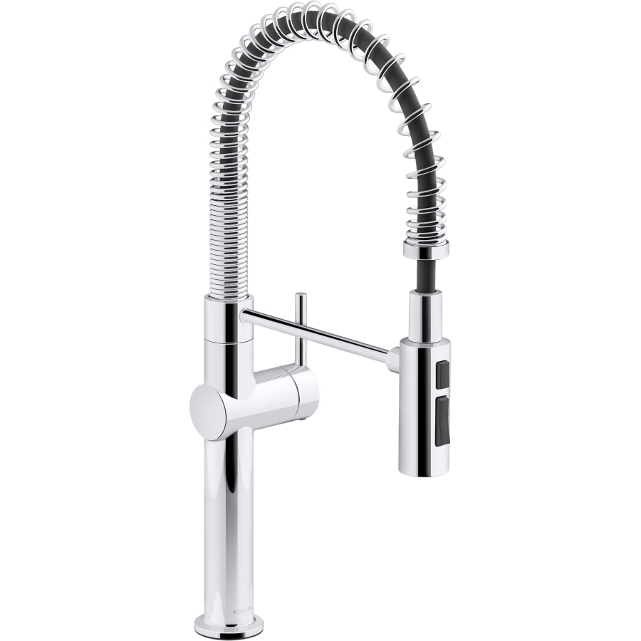 Crue Semi-Professional Single Hole Kitchen Faucet with Three-Function Spray Head