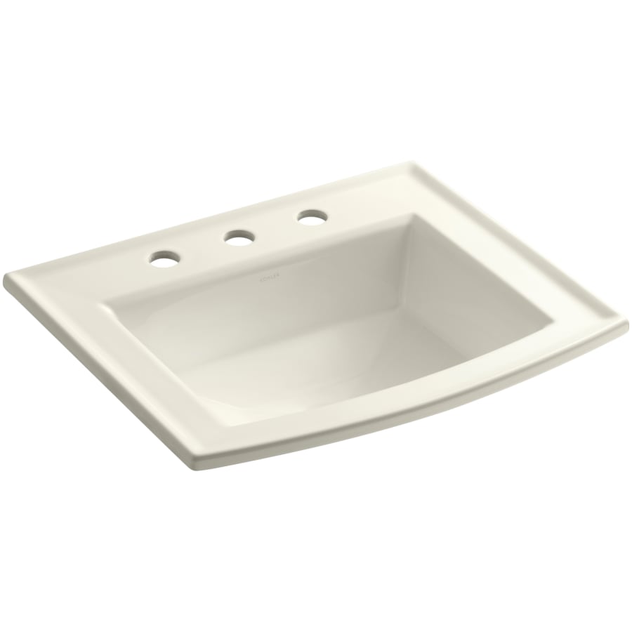 Archer 22-5/8" Drop In Bathroom Sink with 3 Holes Drilled and Overflow