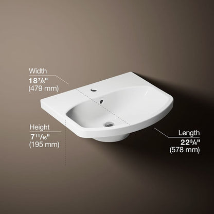 Cimarron 21" Pedestal Bathroom Sink with 1 Hole Drilled and Overflow