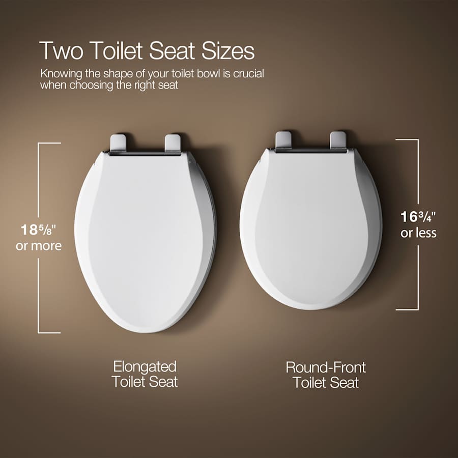 Kathryn Elongated Closed-Front Toilet Seat with Polished Chrome Hinges