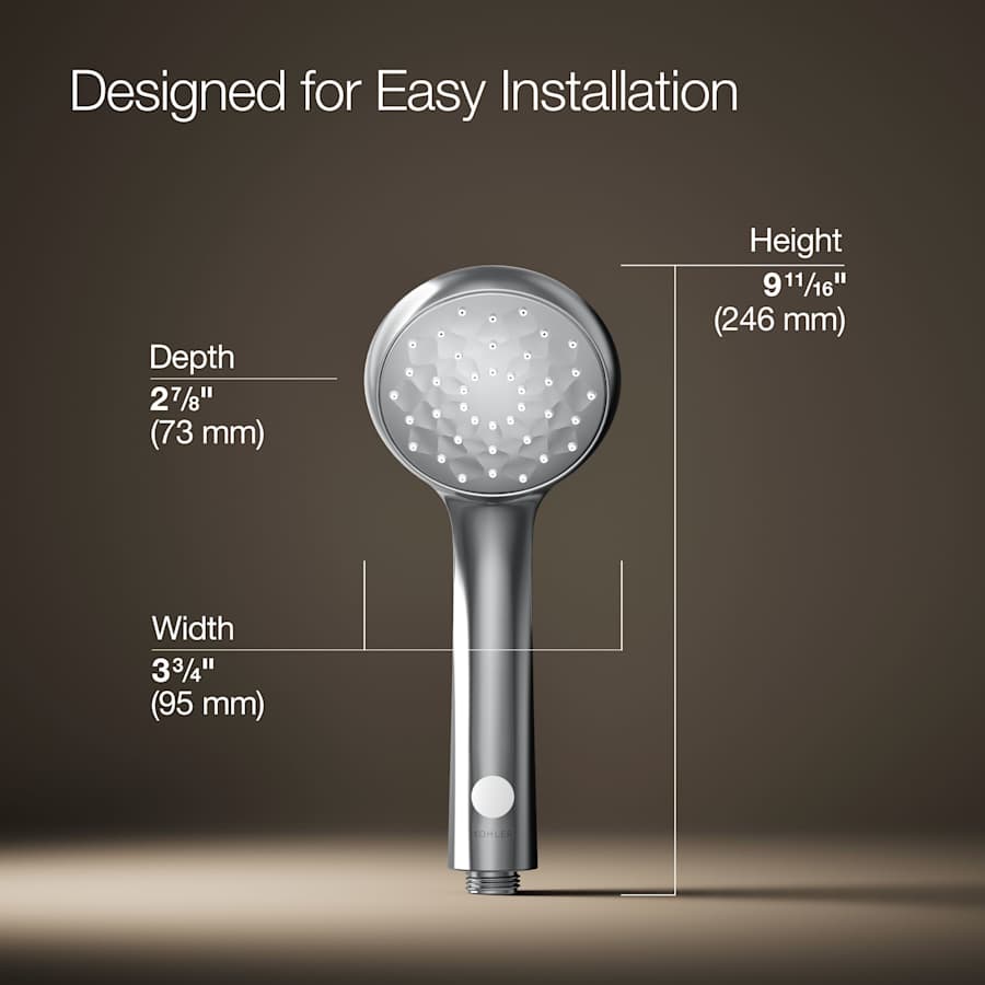 Awaken B90 1.5 GPM / 2 GPM Multi Function Hand Shower with MasterClean and Eco-Boost Technologies