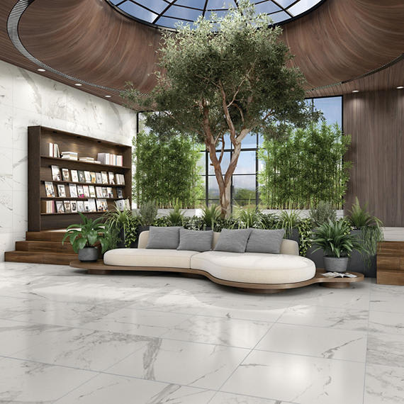Marble Attache Calacatta Rectangle 6X24 Matte