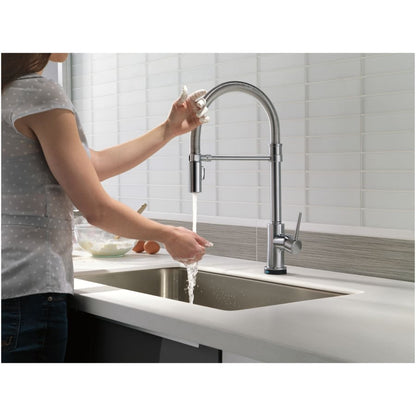 Trinsic Pro Pre-Rinse Pull-Down Kitchen Faucet with On/Off Touch Activation, Magnetic Docking Spray Head - Limited Lifetime Warranty (5 Year on Electronic Parts)