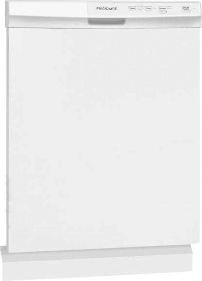 Frigidaire 24 In. in. Front Control Built-In Tall Tub Dishwasher in White with 3-Cycles, 55 dBA