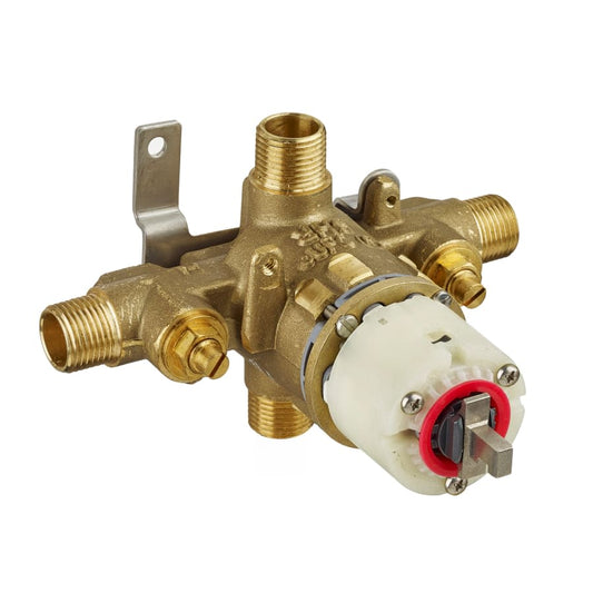 Pressure Balance Rough-in Valve with Universal Inlets/Outlets with Screwdriver Stops