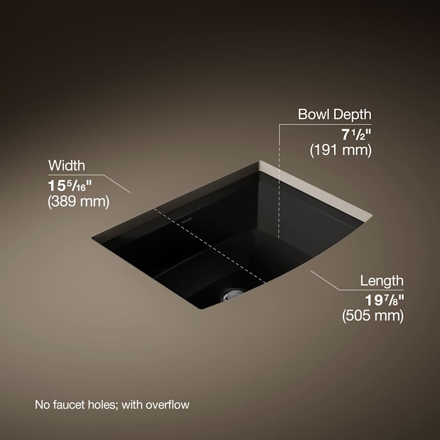Archer 19-7/8" Undermount Bathroom Sink with Overflow