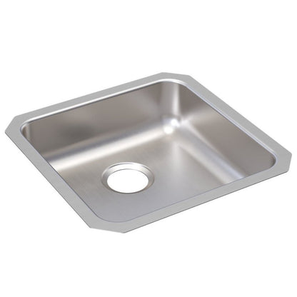 Lustertone™ Classic Single Bowl Kitchen Sink, Under Mount, ADA, 18-1/2 x 18-1/2 in, 5-3/8 in Bowl Depth, 18 ga Lustrous Satin Steel, Stainless