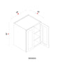 Wall Refrigerator Cabinet - 30"W x 30"H x 24"D