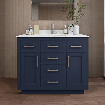 Beckett Single Bathroom Vanity with Toe Kick - 42W x 35H x 22D