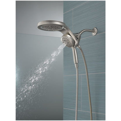 Universal Showering Round 2.5 GPM Multi Function 2-in1 In2ition Shower Head and Hand Shower with Touch Clean, H2Okinetic and MagnaTite Technology