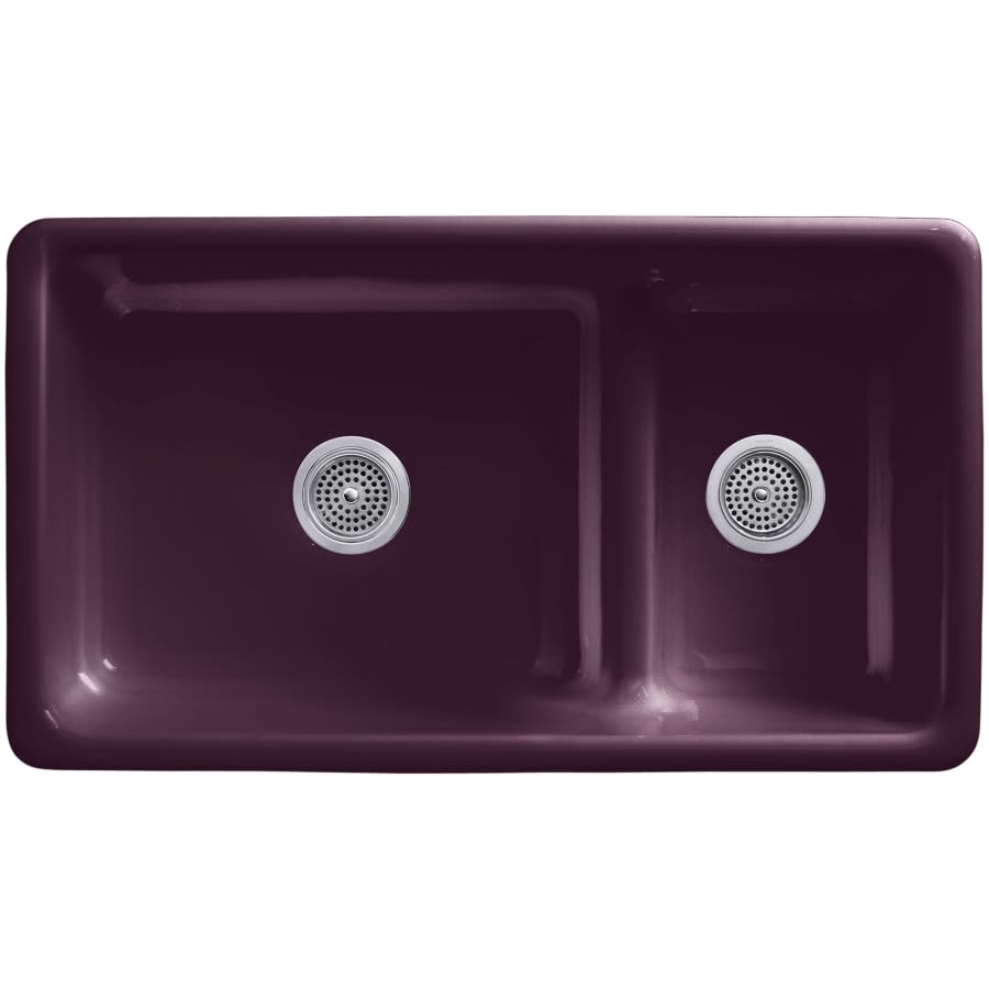 Iron Tones 33" Drop In Double Basin Cast Iron Kitchen Sink