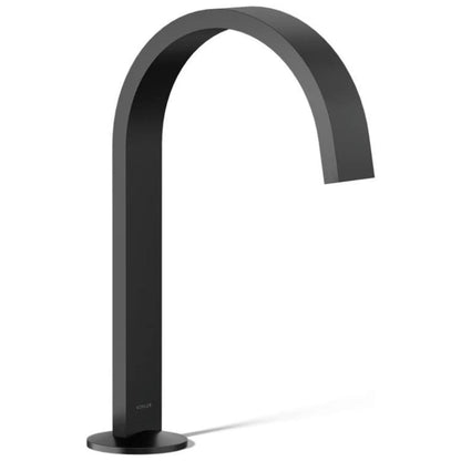 Components 1.2 GPM Widespread Bathroom Faucet with Drain Assembly and Ribbon Design Spout - Less Handles