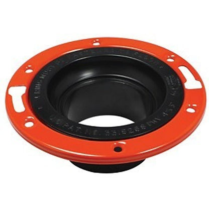 DWV Metal Ring Closet Flange, 4 x 3 in, Spigot, ABS