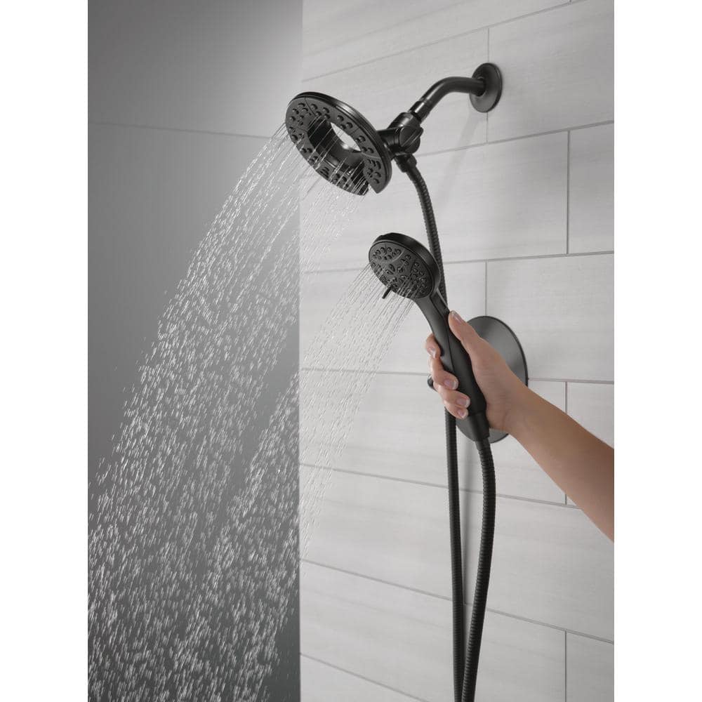 Arvo In2ition 2-in-1 Rough-in Valve Included Single-Handle 4-Spray Shower Faucet 1.75 GPM in Matte Black