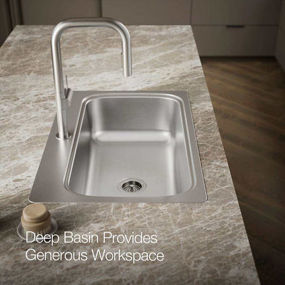 Verse 33" Single Basin Drop In kitchen Sink With Single Faucet Hole