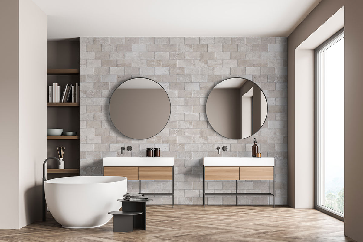Brickstone IVORY PORCELAIN TILE