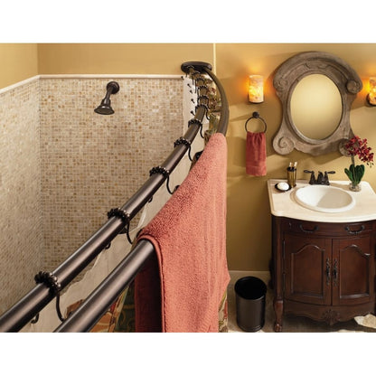 Double 57" - 60" Adjustable Curved Shower Rod